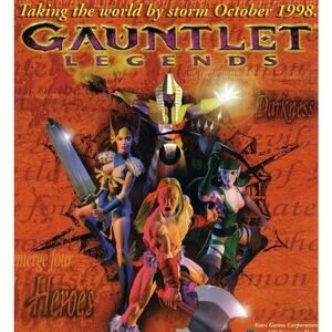 Gauntlet Legends Arcade FLYER Original 1998 Video Game Artwork UNUSED